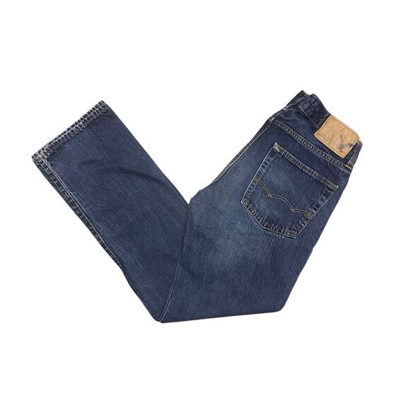 American Eagle Outfitters Blue Slim Straight Jeans Size 30/32 Dark Wash Denim - Picture 4 of 10